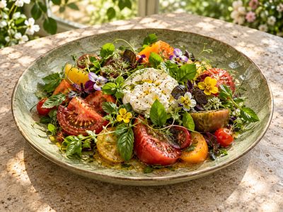 Beetroot Risotto with Ricotta and Toasted Grains